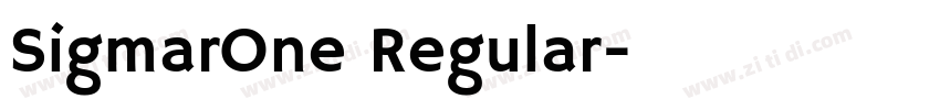 SigmarOne Regular字体转换
